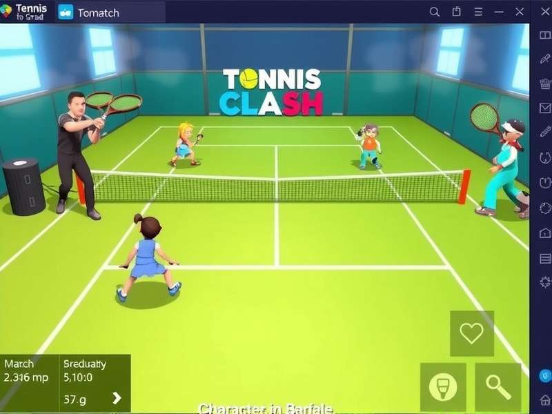 Tennis Clash Grand Duel Match in Progress
